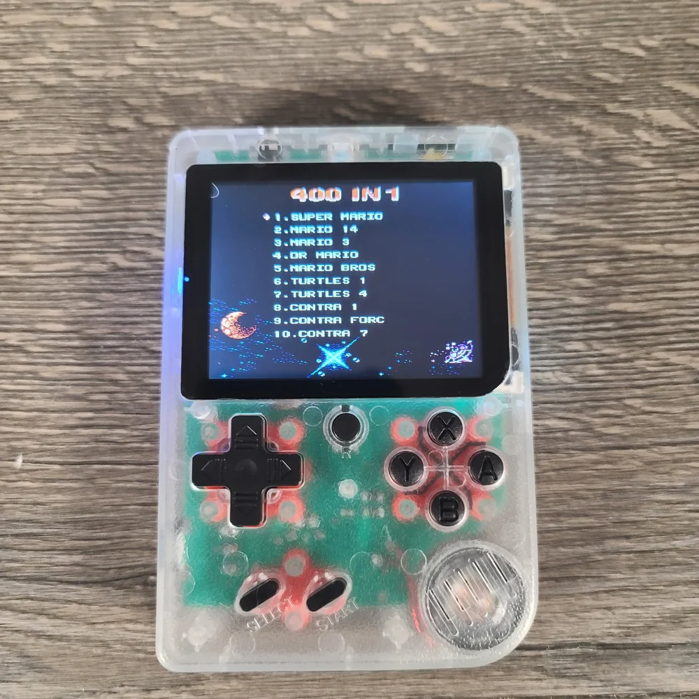 Transparent Handheld Game Console 400 Games In 1